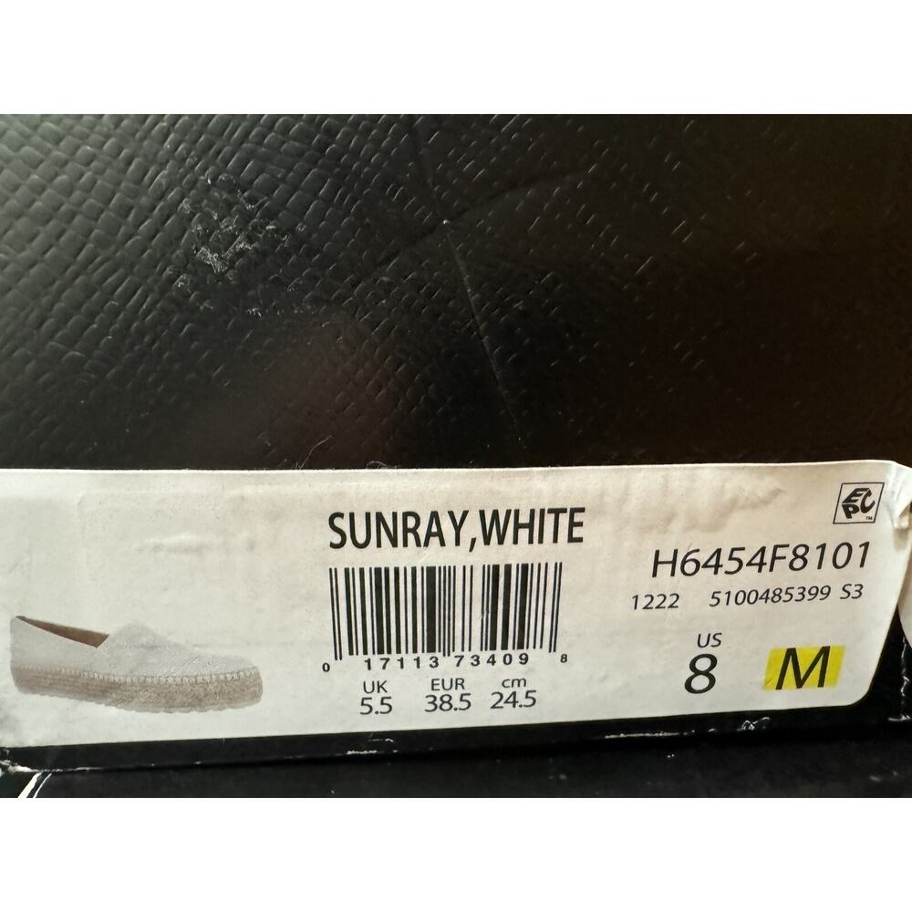 Dr. Scholl's Women's Sunray Espadrille Slip on Shoes (White Fabric) - Size 8.0 M